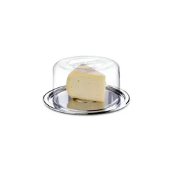 Queijeira Inox Com Tampa Acrílica Porta Queijo