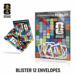 Figurinha Copa do Mundo 2026 - Blister Cartela + 12 Envelopes
