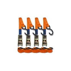 4x Kit Cinta Catraca 800kg Reforçada Amarração Carga Moto