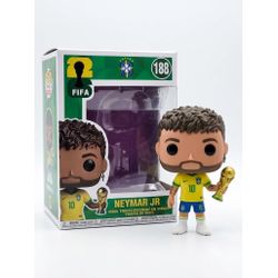 Boneco Colecionável Neymar Jr. Brasil #10 Estilo Funko Pop com Caixa | Decoração e Presente