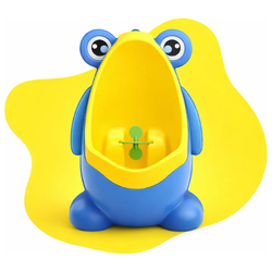 Mictório Infantil Sapinho Parede Para Desfralde Fácil Menino AZUL/AMARELO
