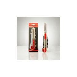 Estilete Profissional 18mm Metal Trava Emborrachado 5 Lâmina