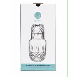 Moringa de Vidro 500ml com Copo 145ml LEHAVÍ Sky