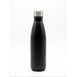 Garrafa Térmica tampa de Inox 500 ml – Preta Fosca