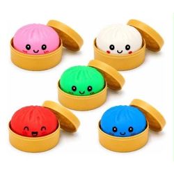 Squishy Pãozinho Surpresa Dumpling Baozi Kawaii De Apertar Macio Anti Stress