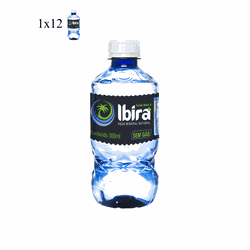 Água Mineral Natural Ibirá Sem Gás Garrafa 300 ml Pack com 12 Unidades