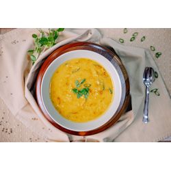 Sopa Abóbora com Carne de Sol e Gengibre