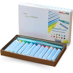 Giz Pastel Aquarelável Aquash Pastel Pentel com 1 Pincel para Aquarela
