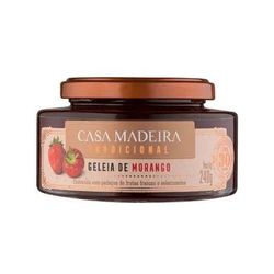 Geleia Casa Madeira Tradicional Morango c/ Pedaços 240g