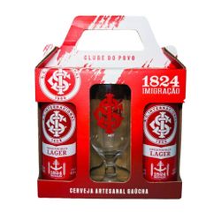 Kit (Montado) Imigração Inter Lager - 2 Latas 473ml + Taça Hannover 300ml