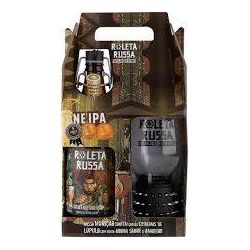 Kit (MONTADO) Roleta Russa New England 500ml + Copo c/ Pulseira Preta