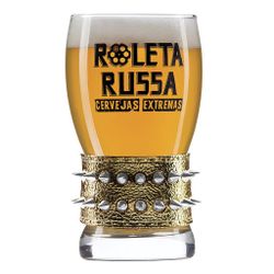 Copo Roleta Russa C/ Pulseira Dourada 320ml