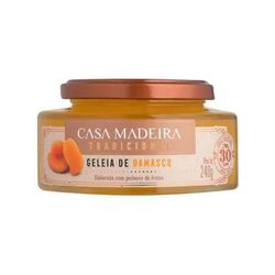Geleia Casa Madeira Tradicional Damasco c/ Pedaços 240g