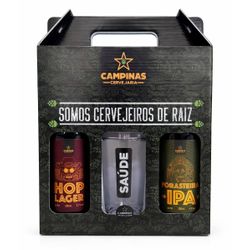 Kit (Montado) Campinas Hop Lager + Forasteira IPA + Copo Caldereta