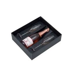 Kit Casa Valduga Espumante Arte Rose com 2 taças