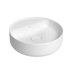 Cuba Redonda de Apoio 40cm com Deck Branco