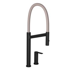 Misturador Monocomando de Mesa para Cozinha Deca Colore Black Matte e Fendi