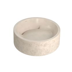 CUBA DE APOIO REDONDA ETRUSCO CIMENTICIA 40CM - CANELA