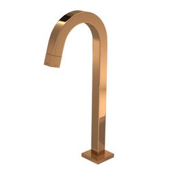 Torneira De Mesa Bica Alta Para Lavatório Tube Red Gold