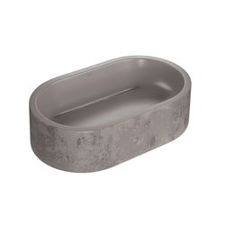 CUBA DE APOIO OBLONGA ETRUSCO CIMENTICIA 50CM - MOCHA