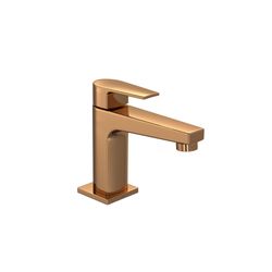 Torneira De Mesa Bica Baixa Para Lavatório Level Red Gold 