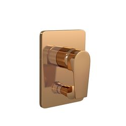 Acabamento de Monocomando para Chuveiro e Banheira Level Red Gold