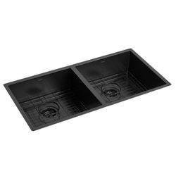 CUBA DUPLA DE COZINHA 40/40 80X40 SUPREMA - BLACK MATTE