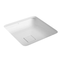 CUBA QUADRADA DE EMBUTIR 40 CM BRANCO - BRANCO
