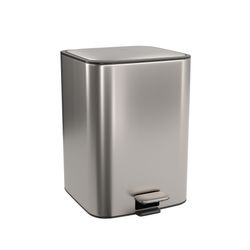 LIXEIRA QUADRADA COM PEDAL 18L - INOX