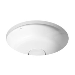 CUBA REDONDA DE EMBUTIR 30CM BRANCO - BRANCO