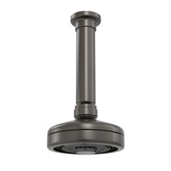 Chuveiro Com Tubo De Teto Acqua Plus Dark antracite 