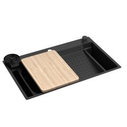 CUBA COZINHA WORKSTATION 75X40 - BLACK MATTE