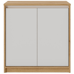 Armário Baixo 2 Portas 75x40cm - Linha Beta (Madeiro - Branco)