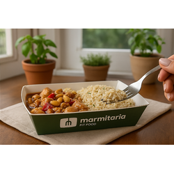 Frango Xadrez com Arroz Integral