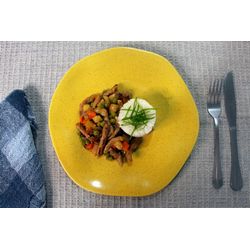 Porco agridoce e gohan