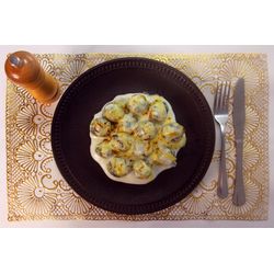 Nhoque de espinafre com molho branco light