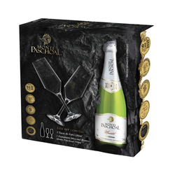 Espumante Brasileiro Monte Paschoal Moscatel Branco 750mL GANHE 2 TAÇAS