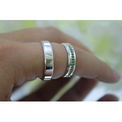 Par de Alianças Esmeralda