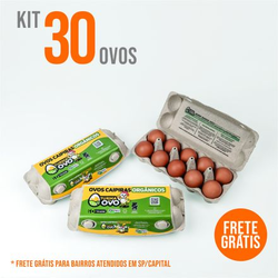 KIT 30 Ovos caipiras