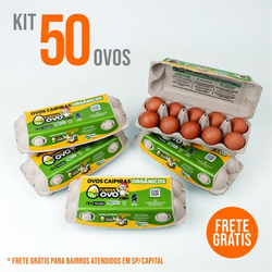 KIT 50 Ovos caipiras