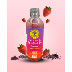 Kombucha Morango com Hibisco Sambaqui 400 ml