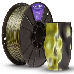 Filamento PLA Duo Color Dourado e Preto V-Silk - High Speed - 1,75mm 1Kg