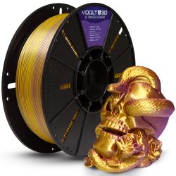 Filamento PLA Duo Color Dourado e Roxo V-Silk - - High Speed - 1,75mm 1Kg