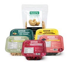 Cesta de Natal - 6un (Cast. Pará, Ameixa, Tâmara, Pistache, Cranberry e Cast. Natural) 