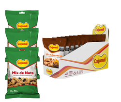Mix de Nuts (Caixa c/ 60un) + 1 Display Mix de Churrasco - Cajumil