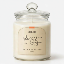 Olfati Candle - Vela Aromática 610G - Laranja e Goji