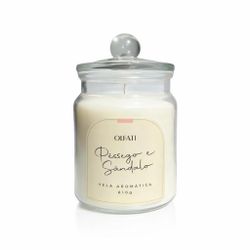 Olfati Candle - Vela Aromática 610g - Pêssego e Sândalo