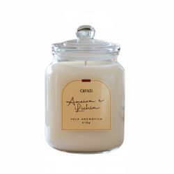 Olfati Candle - Vela Aromática 610g - Ameixa e Lichia