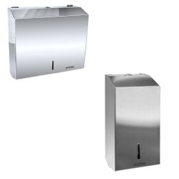 Kit Dispenser Papel Toalha e Papel Higiênico Cai Cai Inox 304 Proflux 51.547