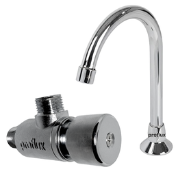 Kit Acionador Joelho Assepsia com Bica Aço inox 304 Proflux 51.551